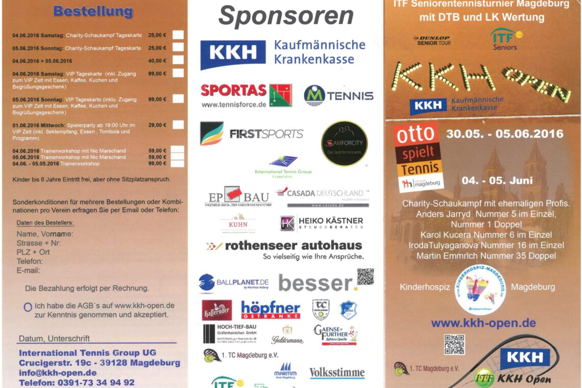 ITF Seniorenturnier startet am 30. Mai